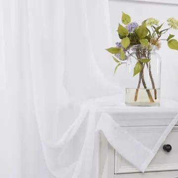 MYSTIC-HOME Sheer Curtains for Elegant Window Draping