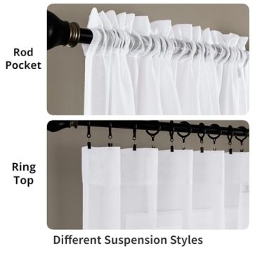 MYSTIC-HOME Sheer Curtains for Elegant Window Draping