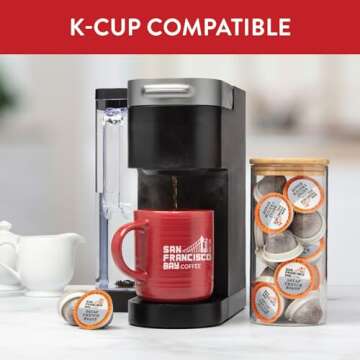 San Francisco Bay Compostable Coffee Pods - DECAF French Roast (80 Ct) K Cup Compatible including Ke...