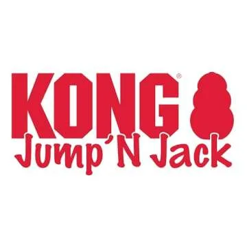 KONG Jump'N Jack - Dog Toy for Chewing Instincts- Natural Rubber Toy Promotes Dental Health - Use with Dog Treats or Peanut Butter for Extended Entertainment - for Large Dogs