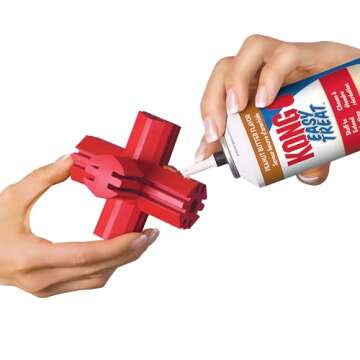 KONG Jump'N Jack - Dog Toy for Chewing Instincts- Natural Rubber Toy Promotes Dental Health - Use with Dog Treats or Peanut Butter for Extended Entertainment - for Large Dogs