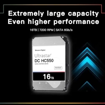 Western Digital 16TB DC HC550 Hard Drive for Surveillance