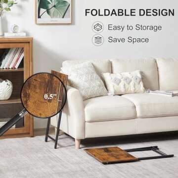 VECELO Folding TV Tray Set for Stylish Living Spaces