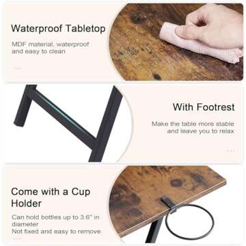 VECELO Folding TV Tray Set for Stylish Living Spaces