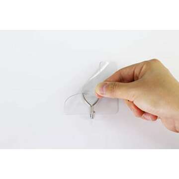 Cell Gel Mounts 6 Pack | Strong Hold Reusable Hook for Hanging | Transparent Reusable Self Adhesive ...