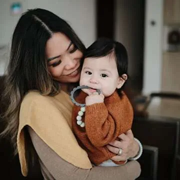 mushie Flower Teether Bracelet | 3-Pack (Dried Thyme/Berry/Natural)
