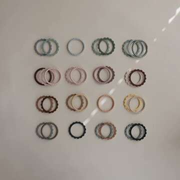 mushie Flower Teether Bracelet | 3-Pack (Dried Thyme/Berry/Natural)