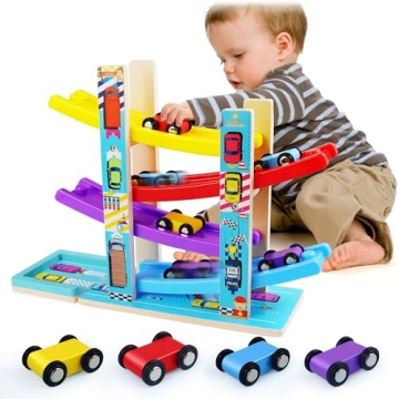 Engaging Montessori Race Track Toy for Toddlers 1-3