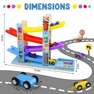 Engaging Montessori Race Track Toy for Toddlers 1-3
