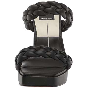 DOLCE VITA Women's Ashby Heeled Sandal, Black Stella, 7.5