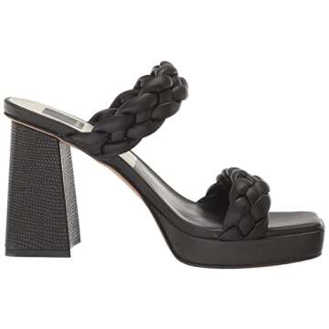 DOLCE VITA Women's Ashby Heeled Sandal, Black Stella, 7.5