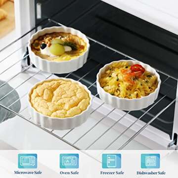 Lovecasa 8 Oz Shallow Ramekins for Baking and Serving