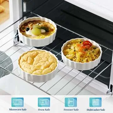 Lovecasa 8 Oz Shallow Ramekins for Baking and Serving