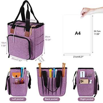 Coopay Yarn Bag Knitting Tote Organizer for Handicrafts
