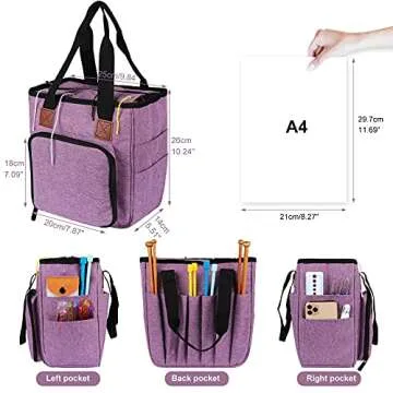 Coopay Yarn Bag Knitting Tote Organizer for Handicrafts