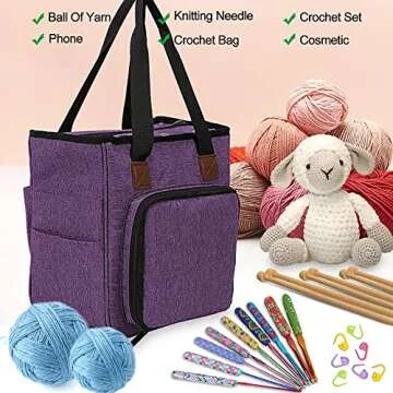 Coopay Yarn Bag Knitting Tote Organizer for Handicrafts