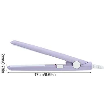 Flat Iron Curler, 25W PTC Straightener And Curling Iron In One Mini Hair Straightener (purple, Us Plug)