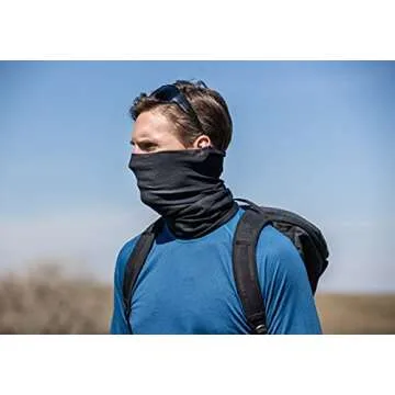 BUFF CoolNet UV Neck Gaiter, UPF 50 Sun Protection, Breathable, Cooling Bandana, Versatile, Quick Dry Face Mask, Black, Adult Size