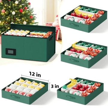 Coonoor Christmas Ornament Storage - 128 Ornaments Organizer