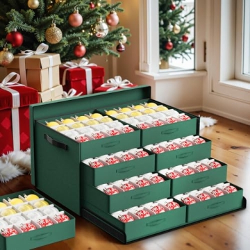 Coonoor Christmas Ornament Storage - 128 Ornaments Organizer