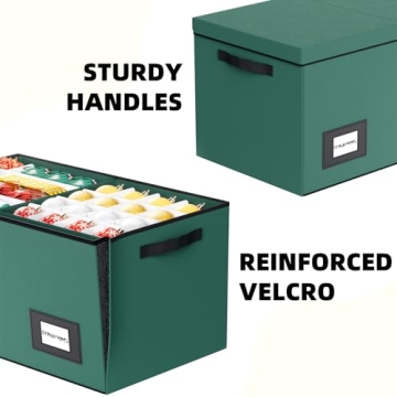 Coonoor Christmas Ornament Storage - 128 Ornaments Organizer