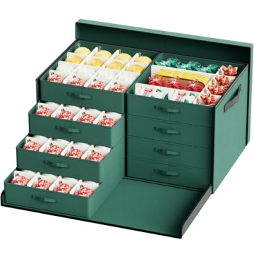 Coonoor Christmas Ornament Storage - 128 Ornaments Organizer