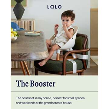 Lalo The Booster Seat for Babies & Toddlers - Safe, Easy to Clean with 5-Point Harness