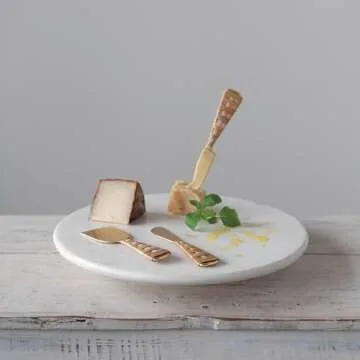 Creative Co-Op, White Marble Lazy Susan