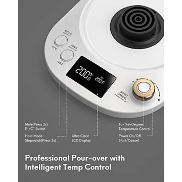 Stylish Gooseneck Kettle with Temperature Control