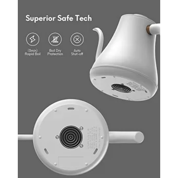 Stylish Gooseneck Kettle with Temperature Control