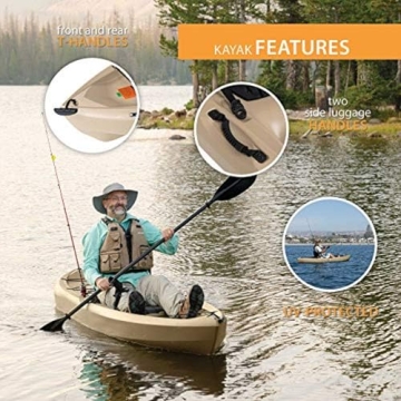 Lifetime Muskie Angler Sit-On-Top Kayak for Fishing Adventures