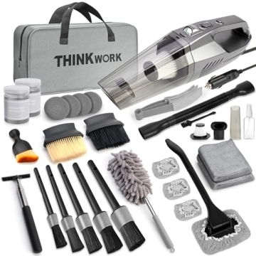 THINKWORK Car Cleaning Kit, Car Vacuum Kit, Car Detailing Kit Interior Cleaner - High Power Vacuum w...