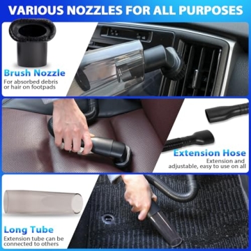 High Power Car Cleaning Kit with Vacuum and Brush Set