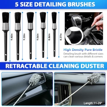 High Power Car Cleaning Kit with Vacuum and Brush Set
