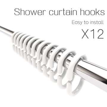 Tititex Aesthetic Checkerboard Grid Pattern Shower Curtain, White Sage Green Modern Shower Curtain Sets Decoration 71x71 Inch with Hooks