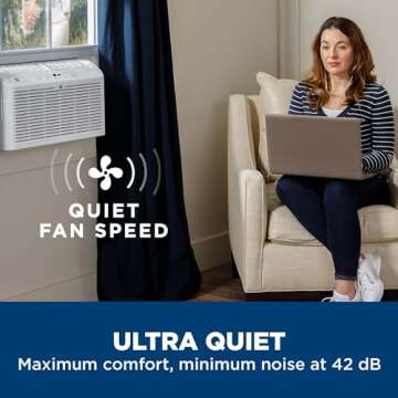 GE 6,200 BTU Ultra Quiet Window Air Conditioner for Small Rooms and Bedrooms, Remote Control, Easy I...