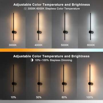 Battery Operated Wall Sconce Set of Two, USB Rechargeable LED Wall Lights with Remote Control, Dimma...