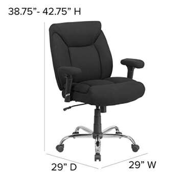 Big & Tall Ergonomic Office Chair with Adjustable Arms