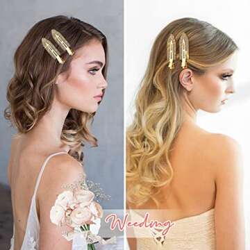 Elegant No Bend Hair Clips for Brides & Events - 8PCS