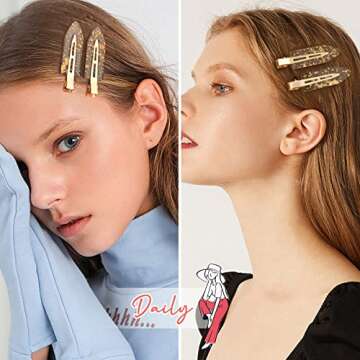 Elegant No Bend Hair Clips for Brides & Events - 8PCS