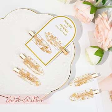 Elegant No Bend Hair Clips for Brides & Events - 8PCS