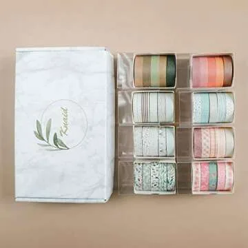 Knaid 40-Piece Decorative Washi Tape Set in Gift Box