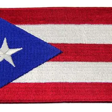 Puerto Rico Flag Embroidered National Emblem Puerto Rican Iron On Sew On Patch