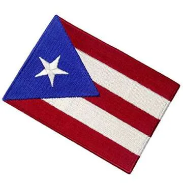 Puerto Rico Flag Embroidered National Emblem Puerto Rican Iron On Sew On Patch