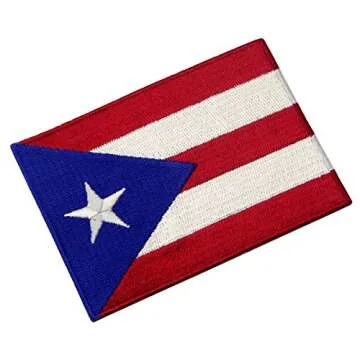 Puerto Rico Flag Embroidered National Emblem Puerto Rican Iron On Sew On Patch