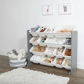 Humble Crew Extra Large Toy Storage Organizer Grey White