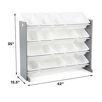 Humble Crew Extra Large Toy Storage Organizer Grey White