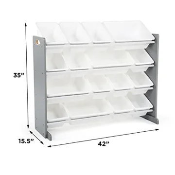Humble Crew Extra Large Toy Storage Organizer Grey White