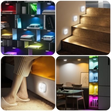 Wireless Step Puck Lights With Charging Station