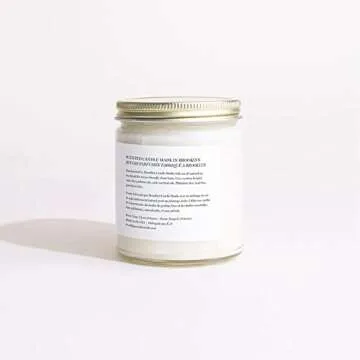 Brooklyn Candle Studio Santal Jar Candle - Luxury Scented Candle, Vegan Soy Wax, Hand Poured in The USA, 50 Hour Slow Burn Time - 7.5oz